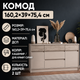 Великий комод із дверима та шухлядами Еверест Стайл-1600 160,2х39х75,5 см Кашемір +Дуб крафт сірий (60275) - зображення 5
