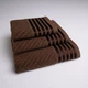Набор махровых полотенец SOFT 3шт GM Textile 40х70см, 50х90см, 70х140см 500г/м2 (Коричневый) - изображение 1