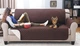 Стьобане покривало-накидка на диван двостороннє Couch Coat VEN0344 темно- коричневе. - зображення 4