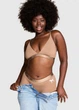Бюстгальтер-бралетт без кісточок Victoria's Secret PINK Cotton Wireless Triangle Bralette XL кавовий (00416893QB7XL) - зображення 3