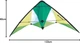 Спортивний трюковий повітряний змій Schildkröt Stunt Kite 133 133×60 см двостропний зелено-жовтий (SKU-187) - изображение 3