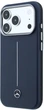 Чохол для смартфона Mercedes-Benz Leather Semi Wrap Iconic Line MagSafe для Apple iPhone 17 Pro Navy Blue (3666339617813) - зображення 3