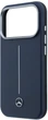 Чохол для смартфона Mercedes-Benz Leather Semi Wrap Iconic Line MagSafe для Apple iPhone 17 Pro Navy Blue (3666339617813) - зображення 6