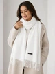 Двосторонній шарф палантин Cashmere 200*70 см білий - зображення 1