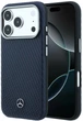Чохол для смартфона Mercedes-Benz Leather Semi Wrap Wood Effect MagSafe для Apple iPhone 17 Pro Navy Blue (3666339618148) - зображення 2