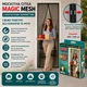 Москитная сетка Magic Mesh 1,9 м черная защитная сетка на дверь от насекомых с магнитным закрытием - изображение 2