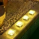 Садовий світильник Ice Cube вуличний на сонячній батареї з теплим білим світлом для ландшафту 10х6х10 см герметичний IP68 акриловий для садових доріжок клумб альпійських гірок та терас автономне освітлення без дротів з тривалим часом роботи - зображення 2