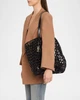 Жіноча сумка шоппер Saint Laurent Panier Medium Beaded Tote чорна плетена з дерев'яних намистин - зображення 15