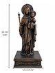 Статуэтка Ave Maria бронзовая религиозная — коллекционная скульптура Девы Марии, 24 см - изображение 7