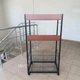 Стелаж пересувний на колесах 4-ярусний 122×64×40 см з полицями та металевими кошиками, підлоговий стелаж-візок з полицями з ЛДСП і металевим каркасом для дому, кімнати та кухні Темний горіх, YM-163-DarkWalnut - зображення 14