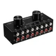 Аудіо свитч 6 входів 2 віходи Audio Switcher 6-In 2-Out 2-Way Selector Селекторний розгалужувач H5E2Box Splitter H5E2 - зображення 1