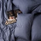 Комплект постільної білизни Moon&Star Satin Stripe Ocean Steel євро 200х220 наволочки 4х70х70 (MS-820017094) - зображення 4