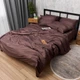 Комплект постельного белья Moon&Star Satin Stripe Arabica Евро 200х220 наволочки 2х40х60 (MS-820016845) - изображение 5