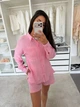Костюм женский двойка из муслина с рубашкой свободного кроя на пуговицах и шортами на резинке G&M k-131106 42-44 Размер цвет розовый - изображение 4