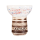 Чаша Aroma Sierra Glaze White/Brown для кальяна 8.5см из глины в глазури классик турка - изображение 1
