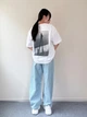 Футболка хлопковая оверсайз длинная женская Uniqlo 251753516 XL Белая (1159865375) - изображение 8