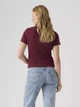 Футболка хлопковая короткая женская Levi`s 989369065 M Бордовая (1159865476) - изображение 2