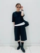 Футболка хлопковая оверсайз женская Uniqlo 20827268 XS Черная (1159874175) - изображение 6
