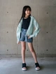 Футболка хлопковая оверсайз женская Uniqlo 20827268 XS Черная (1159874175) - изображение 11
