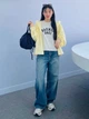Футболка хлопковая оверсайз короткая женская Uniqlo 360921781 XL Серая (1159902182) - изображение 7