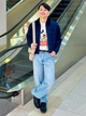 Футболка хлопковая оверсайз длинная женская Uniqlo 809878 L Серая (1159925540) - изображение 6