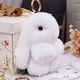 Меховой брелок Кролик Fendi из натурального меха зайка подвеска для сумки и ключей - изображение 1