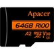 Карта памяти MicroSDXC 64GB UHS-I/U3 Class 10 Apacer + SD адаптер (AP64GMCSX10U8-R) - изображение 3
