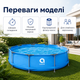 Каркасний басейн Avenli 305×76 см круглий синій на 4485 л з картриджним фільтр-насосом, збірний садовий басейн - зображення 2