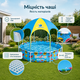 Каркасний басейн Bestway Splash-in-Shade Play 244×51 см круглий різнокольоровий на 1688 л з тентом-парасолькою та душем - зображення 3