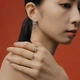 Пандора Витончена каблучка зі світловипромінюючими колами, золота, класичний подарунок на день народження для дівчини - изображение 4