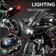 Chiyumoxing 1:6 Kawasaki H2R Модель мотоцикла, електричний спрей для вихлопних газів Модель автомобіля зі сплаву іграшка, подарунок для хлопчиків - изображение 6
