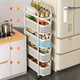 Стеллаж для хранения Jiabangshou Kitchen Gap, выдвижной боковой шкаф для холодильника, тележка для ванной комнаты, ультраузкая выдвижная корзина, 22+5 - изображение 4