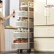 Стеллаж для хранения Jiabangshou Kitchen Gap, выдвижной боковой шкаф для холодильника, тележка для ванной комнаты, ультраузкая выдвижная корзина, 22+5 - изображение 6