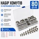 Набор хомутов из нержавеющей стали 80 шт 5.8–23.5 мм червячные зажимные хомуты для шлангов, труб, топливных и воздушных магистралей (139929207) - изображение 1