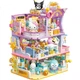 ТОП ІГРАШОК Sanrio, серія сімейної академії, будівельні блоки Melody Big-Eared Dog, дитяча іграшка, подарунок на день народження дівчинки - изображение 1