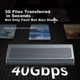Корпус для жорсткого диска Netac USB4.0, 40 Гбіт/с Thunderbolt 5/4/3, портативний корпус для жорсткого диска M.2 NVMe з вбудованим вентилятором, сумісний з Apple Mac та ноутбуками, версії Plus - изображение 6