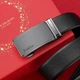 Мужской кожаный ремень Goldlion с автоматической пряжкой, простой деловой стиль, подарочная коробка, подарок на день рождения. - изображение 4