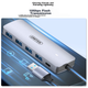 Хаб UNITEK USB 3.2 10G Gen2 розширювальний 4-портовий з Type-C, для ноутбуків/ПК, 0.3м - зображення 5