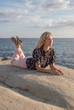 Сорочка жіноча лляна літня вільного крою з коміром-стійкою і принтом Seventeen Summer 26 темно-синя L-XL 2419.6707 - изображение 7