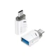 Перехідник USB Type-C M/USB F XO NB256B білий - изображение 3