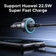 Автомобільний зарядний пристрій UGREEN EC307 30W 3-Port Fast Car Charger Dark-Grey - изображение 8