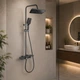 Душевая система со смесителем Faucet CR-25HT030, Графит / Тропический душ для душевой кабины и ванной (md-17764) - изображение 1