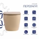 Унитаз подвесной Qtap Robin Ultra Quiet 520×365×340 мм Stone с сиденьем Slim Duroplast Soft-close Quick Release QTROB26SB48997 Бежевый - изображение 2