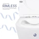 Унитаз подвесной Qtap Crow Rimless с сиденьем Slim Duroplast/Soft-close/Quick Release QT16335178W 520x360x320 мм Белый - изображение 4