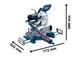 Торцювальна пила Bosch Professional GCM 254 D (0601B53000) - зображення 3