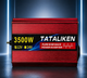 Инвертор с чистой синусоидой 12V → 220V Tataliken 3500W для ноутбука, котла, холодильника и большинства бытовой техники - изображение 1