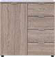 Комод Doros Рон 1 1 фасад 4 ящика 80х38х81 см Дуб сонома (41516294) - изображение 3