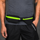 Сумка на пояс для спорта и бега Sport waist bag, спортивная сумка для телефона, 2 отделения, черная с зеленым - изображение 1