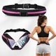 Сумка на пояс для спорта и бега Sport waist bag, спортивная сумка для телефона, 2 отделения, черная с красным - изображение 5