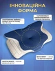 Ортопедична подушка з ефектом пам'яті для сну, анатомічна подушка-метелик для підтримки шиї, від болю та хропіння, синьо-біла - зображення 5